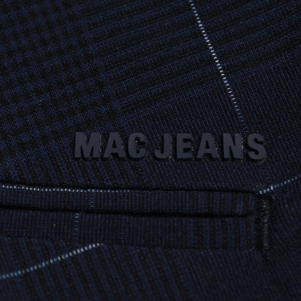 Mac Jeans NWT Chinos / Casual Pants Size 30 US Lennox in Blue Check Polyester